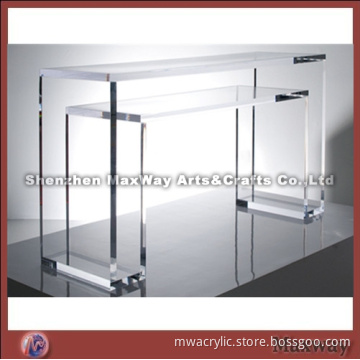 Two-layer transparent decent acrylic furniture table/desk